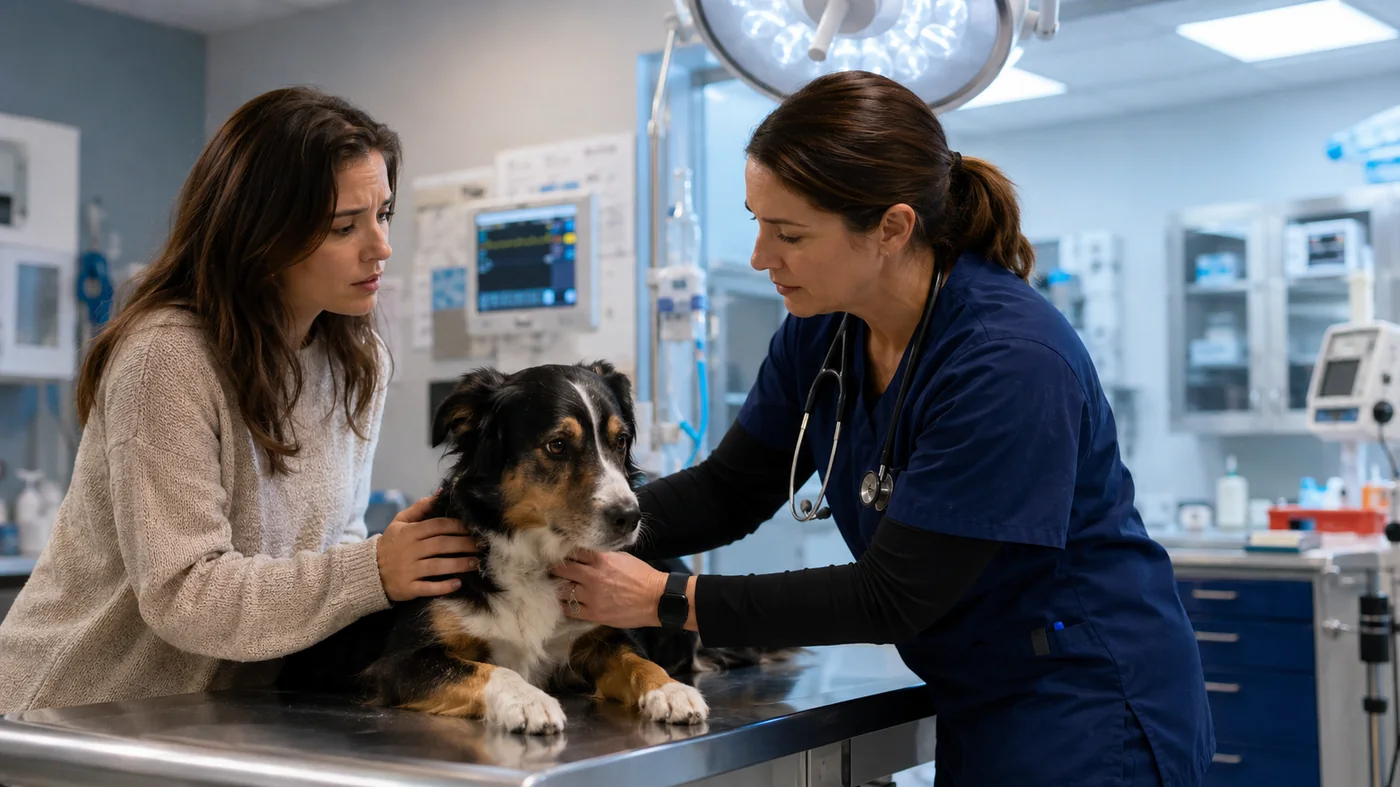 Emergency veterinary care for a dog or cat, illustrating emergency vet costs in Portland, OR